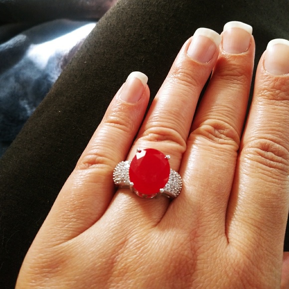 New beautiful ruby silver filled - Picture 7 of 8